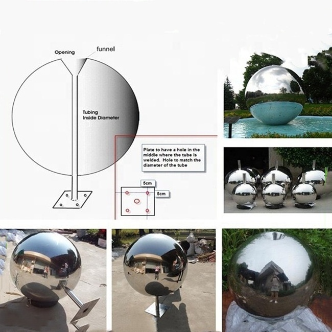 New Design Large metal ball Stainless steel water feature spheres