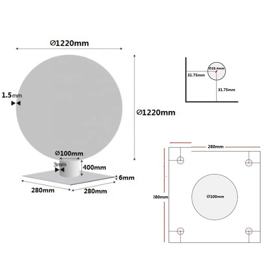 Garden fountains giant stainless steel hollow sphere