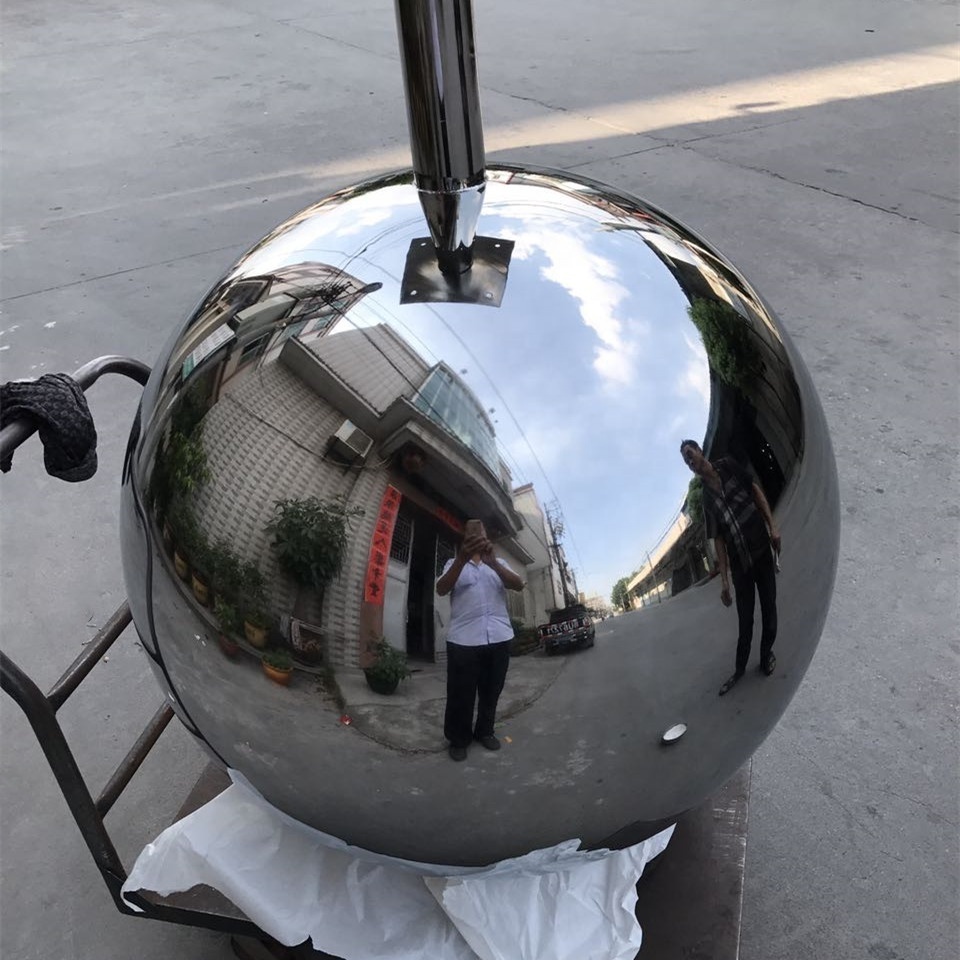 Garden fountains giant stainless steel hollow sphere