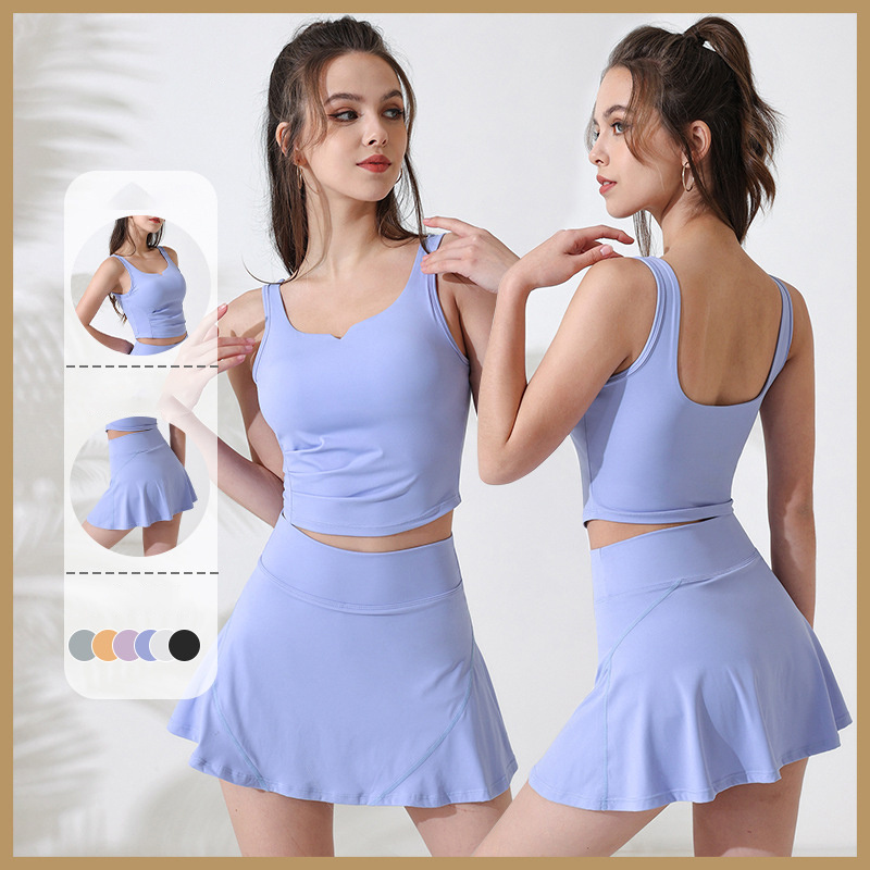 Wholesale Manufacturer Wholesale Workout Clothes Yoga Sets Fitness Women Tennis Dress For Women With Shorts