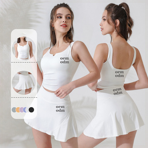 Wholesale Manufacturer Wholesale Workout Clothes Yoga Sets Fitness Women Tennis Dress For Women With Shorts