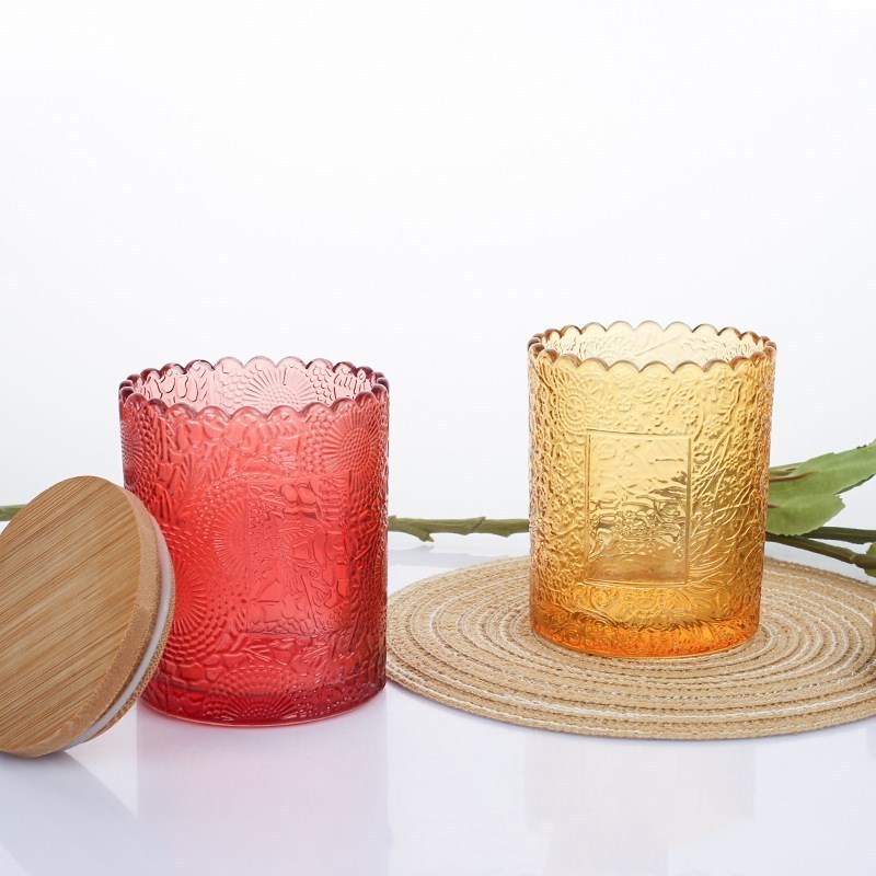 Hot Sale Custom Colored Restaurant Wedding Votive Candle Cup 250ml 8oz Clear Frosted Glass Candle Vessels Jar Tea Light Holder