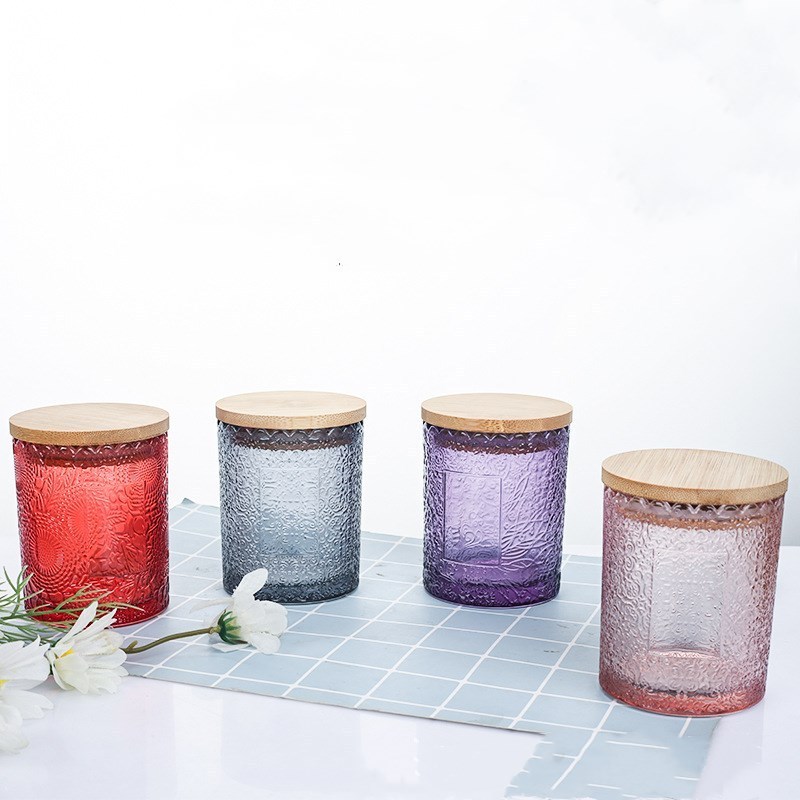 Hot Sale Custom Colored Restaurant Wedding Votive Candle Cup 250ml 8oz Clear Frosted Glass Candle Vessels Jar Tea Light Holder