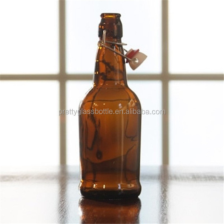 Hot Sale Home Brew Beer Growler Empty Round 500ml Glass Bottle Cobalt Blue Swing Top Beer Bottles With EZ Cap