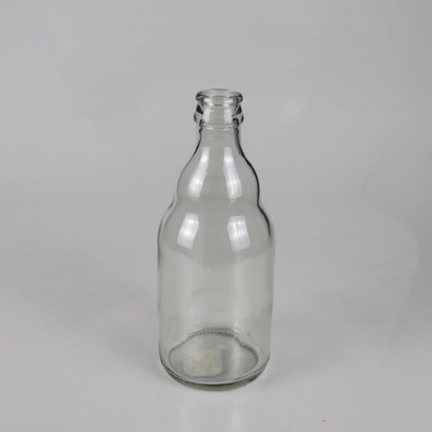 Wholesale 330ml 500ml amber clear glass soda bottle for carbonated drinks with crown cap for drinks, juice water home brew beer