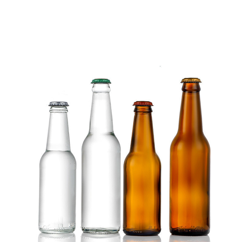 wholesale empty round amber 330ml 500ml 650ml 1000ml brown glass beer bottle with swing top