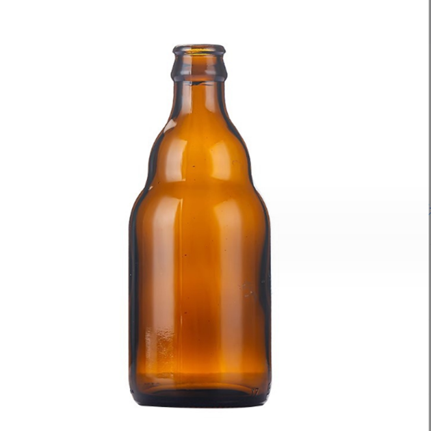 Wholesale 330ml 500ml amber clear glass soda bottle for carbonated drinks with crown cap for drinks, juice water home brew beer