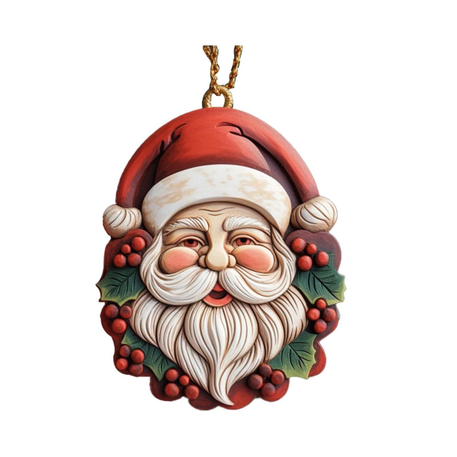 Christmas Baubles Figures Acrylic Resin Santa Claus Christmas Tree Decoration Figure Christmas Tree Pendant Funny Pendant