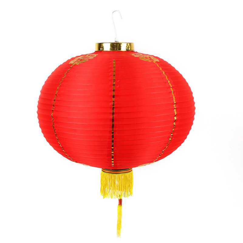 Wholesale Round Chinese Red Nylon Lantern for CNY Decoration