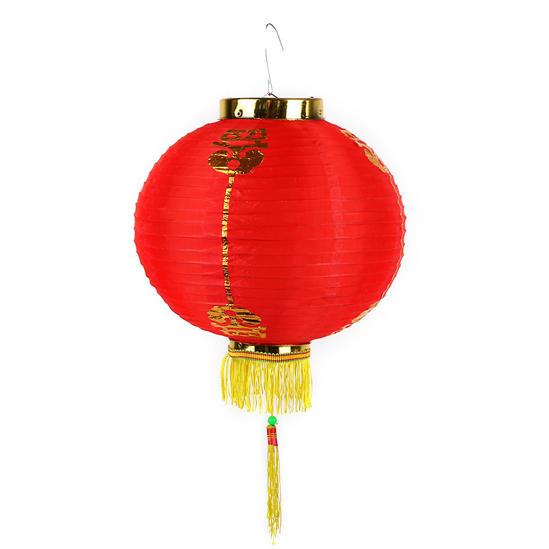 Wholesale Round Chinese Red Nylon Lantern for CNY Decoration