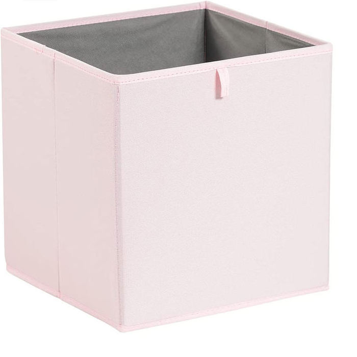 Collapsible 13 Inch 6 Pack Pink Non Woven Fabric Storage Boxes Bins Organizer Household Items at home