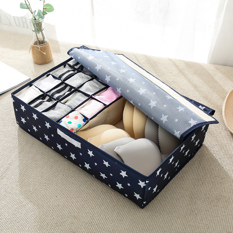 Drawer Organizers Closet Box Clothing Storage Container Linen Fabric Underwear Bra Storage Box Home Closet Tidy Finishing Box