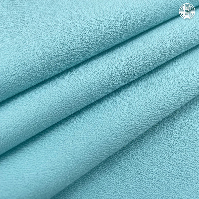 High quality factory wholesale  high stretch polyester crepe plain dyed woven fabric for garments and joys