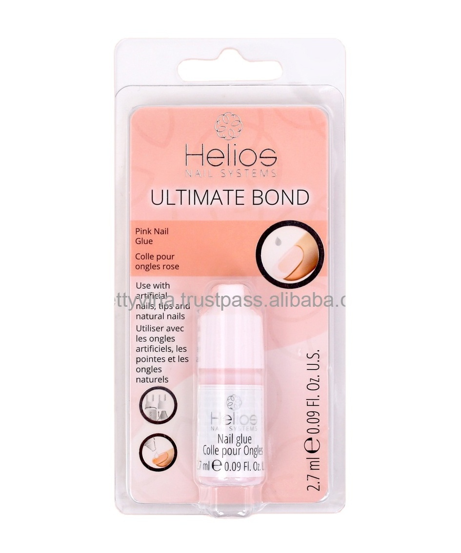 HELIOS Best Selling Eco-friendly non Toxic ULTIMATE BOND 3g pink Nail Glue False Artificial Nail Adhesive Glue from Japan