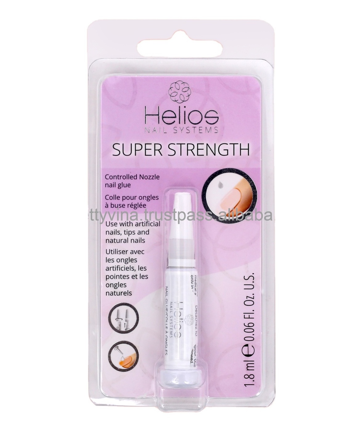 HELIOS Super strength press on nails glue 2g clear nail adhesive cyanoacrylate glue