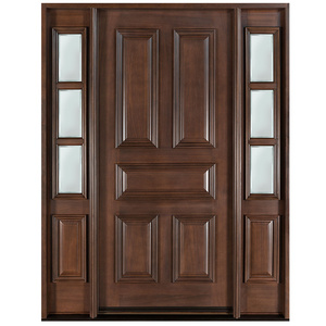 Prettywood American Modern House Main Front Solid Mahogany Wooden Door Designs