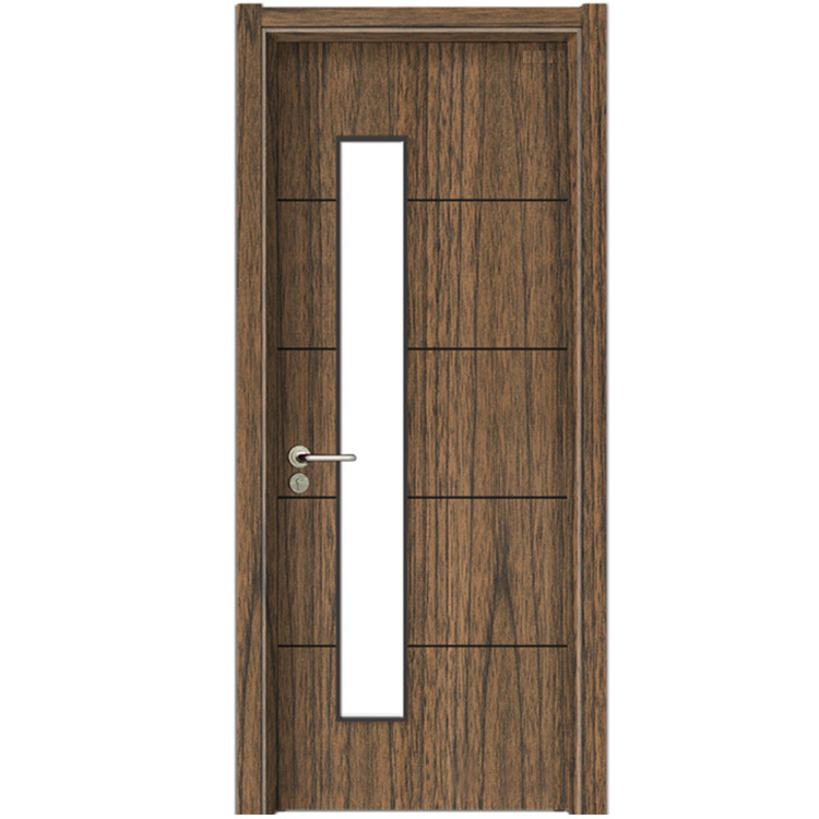 Modern Designs Low Price 60 Min Fire Rate MDF Veneer Interior Office Glass Door