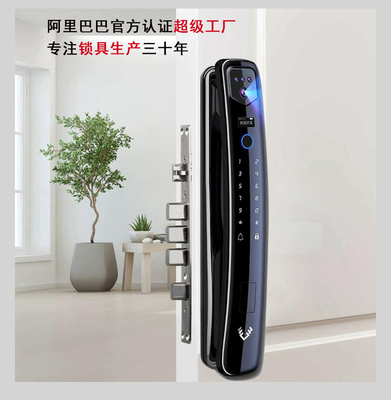 Preusz Z39 Goking Keyless Security Digital Biometric Fingerprint Password Access Front Door Lock Smart  Remote Gate Lock