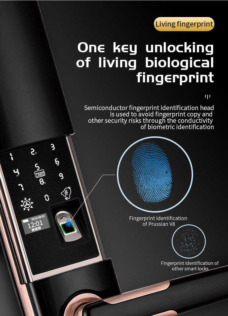 smart security locks with remote electric lock deadbolt smart lock fingerprint luxury