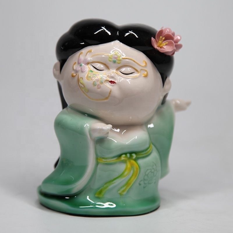 Prezzie DIY Kids Coloring DIY Graffiti Painted ceramic porcelain Toy Doll With White Embryo