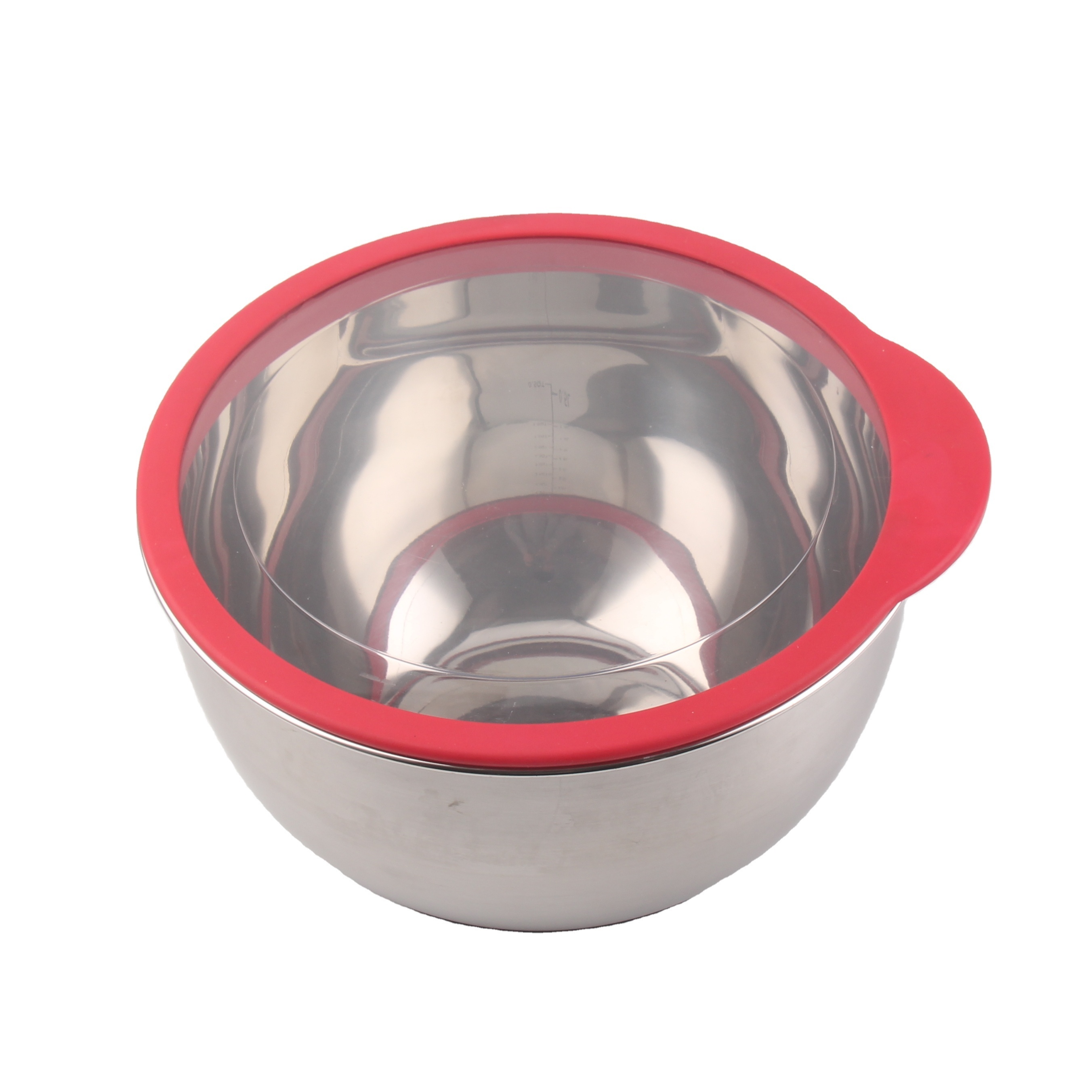 Colorful Stainless Steel Mixing Bowl Set Salad Bowl Nesting Storage Bowls with silicone bottom and lid