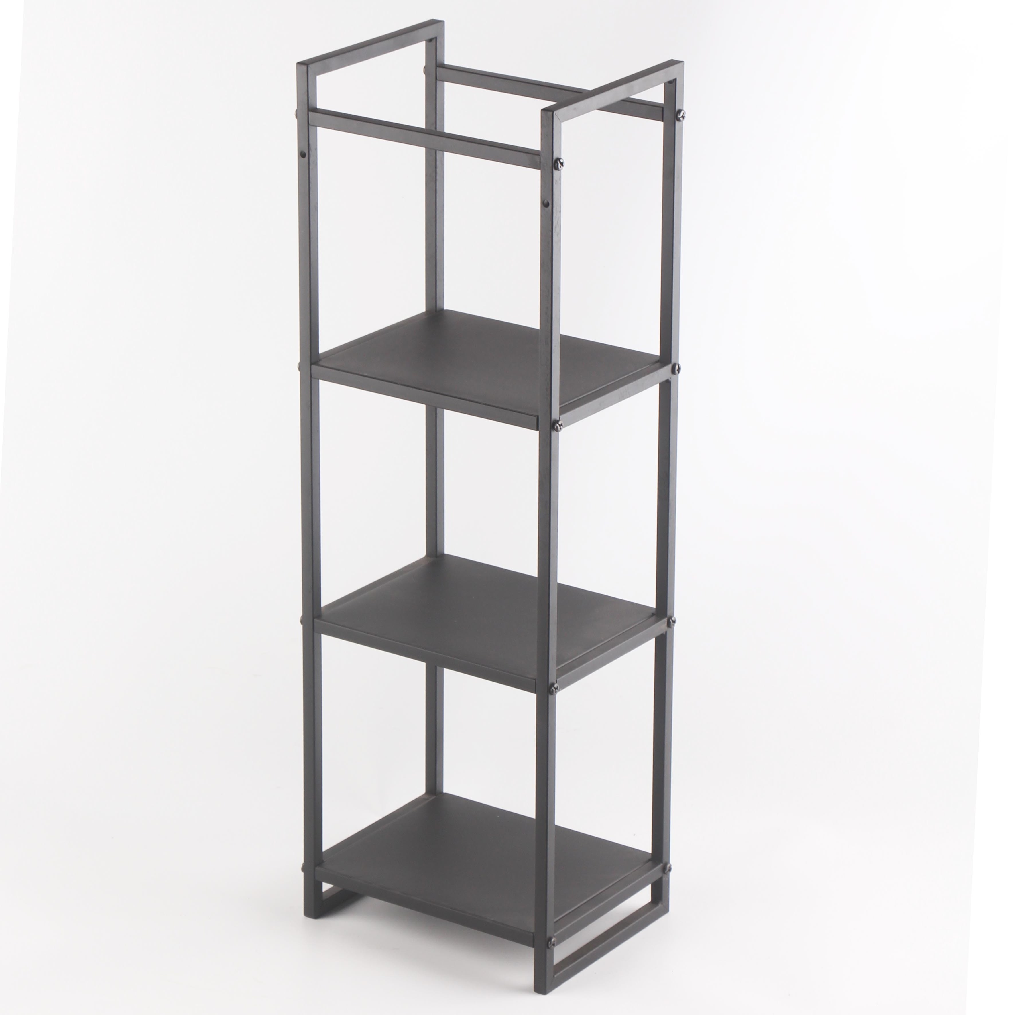 Movable 4  Tiers Garage Wire Shelves Racking Storage Vegetable Fruit Basket  Metal Rolling Storage Basket  With Wheels