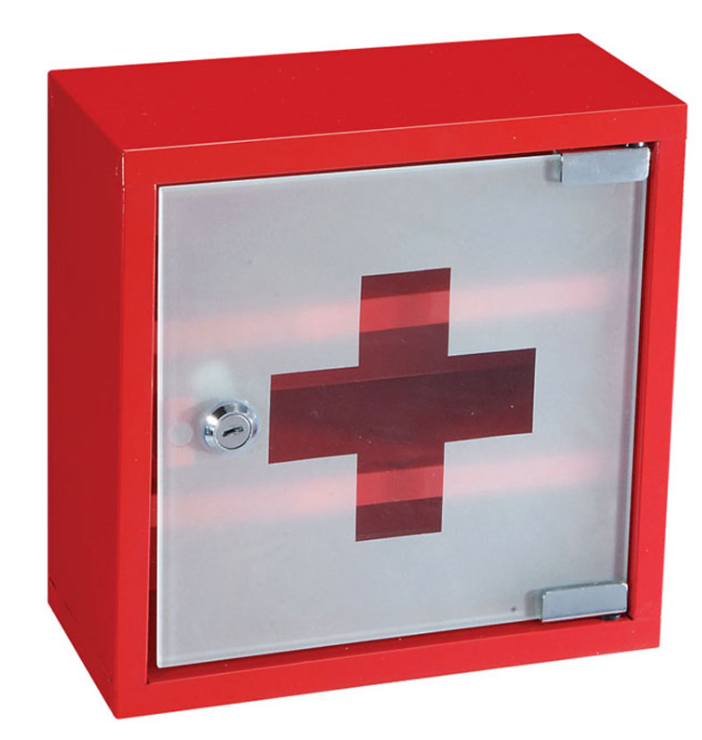 Cabinet First Aid Locking Door Wall Mount medicine box 12 x 12 x 5 Inch  Stainless steel Storage Cabinet