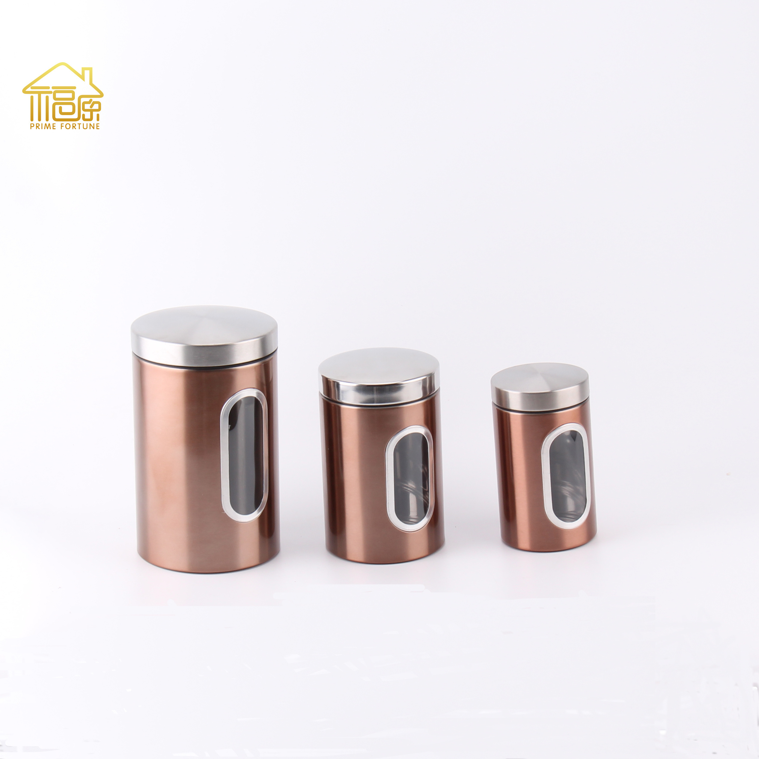 New Design rose gold canister,ceramic canister set,canister glass