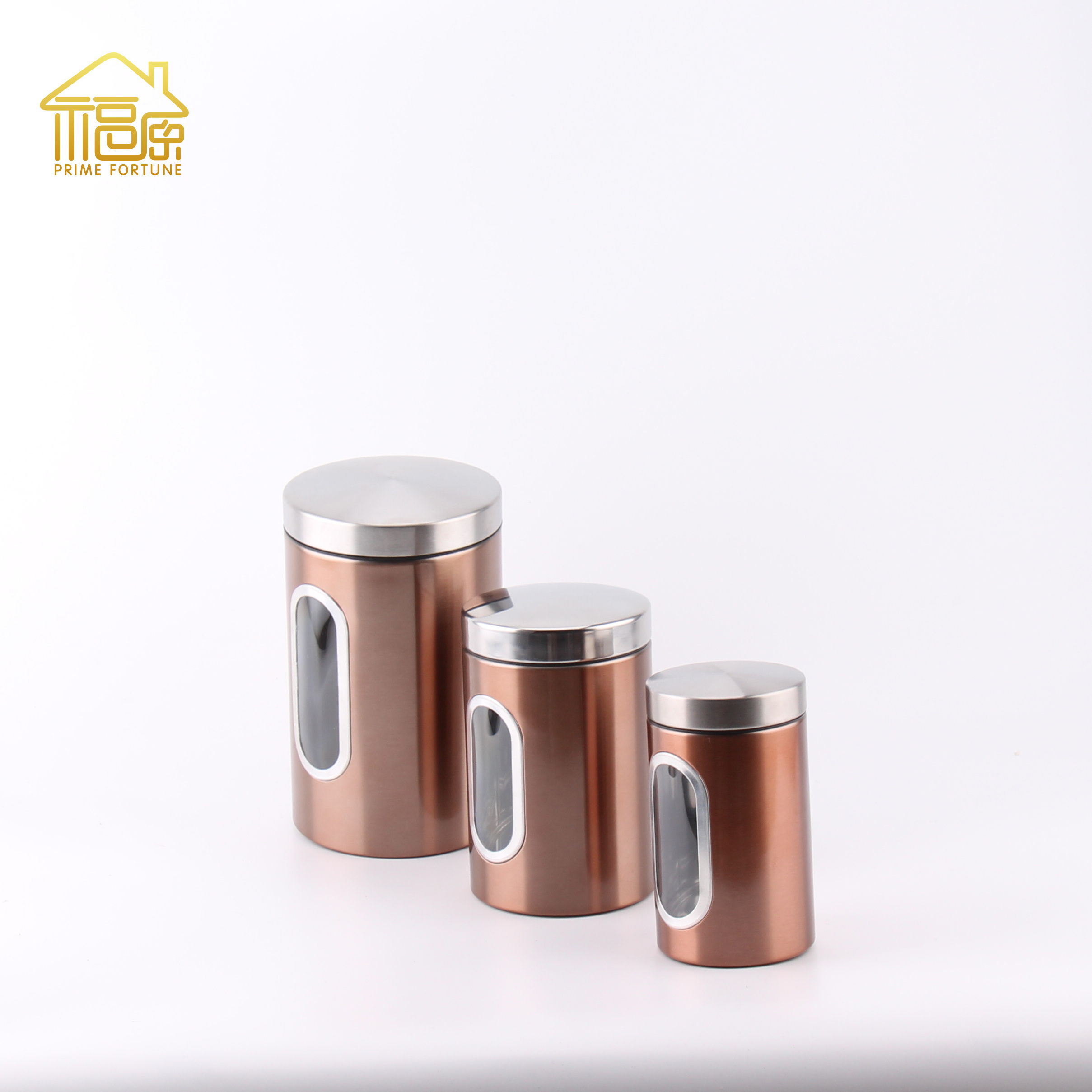 New Design rose gold canister,ceramic canister set,canister glass