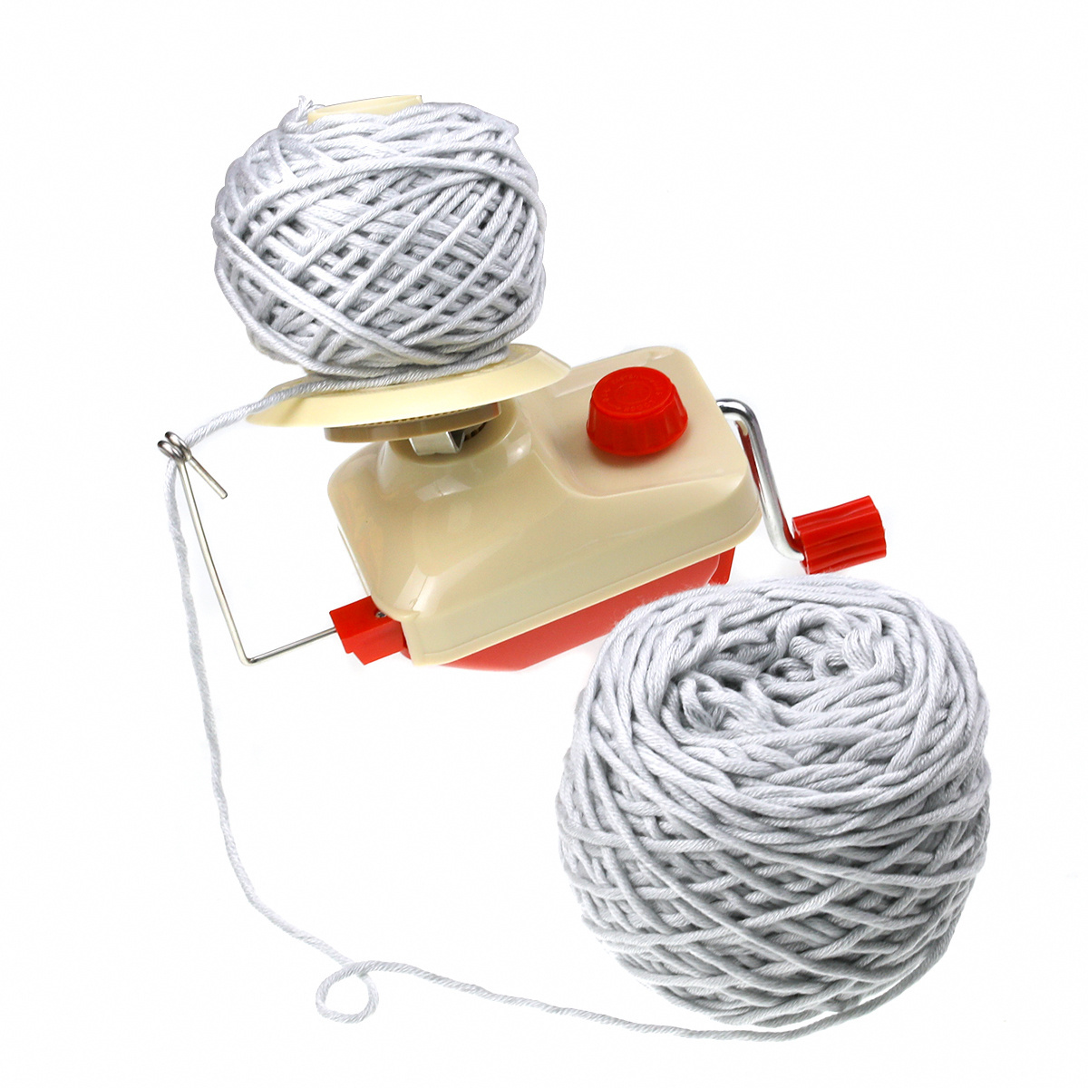 Fiber Wool String Ball Thread Skein Cable Winder Machine Plastic Small Household Manual Hand Operated Yarn Looen Red Paper Box