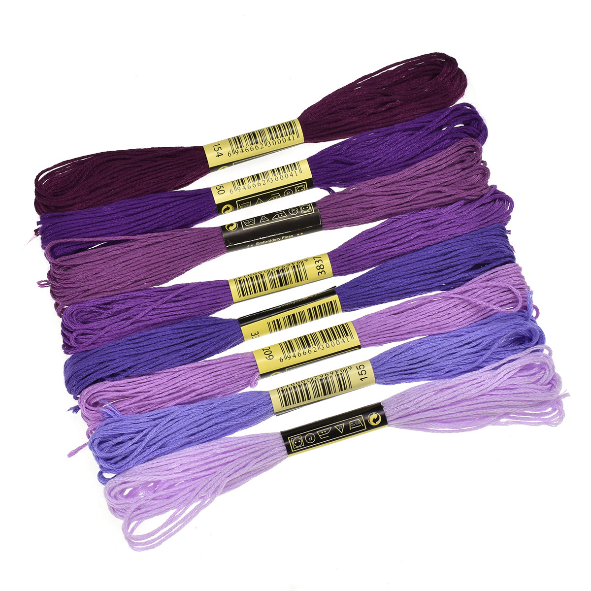 Random rainbow color 8 skeins polyester cotton premium embroidery floss sewing thread for friendship bracelet woven