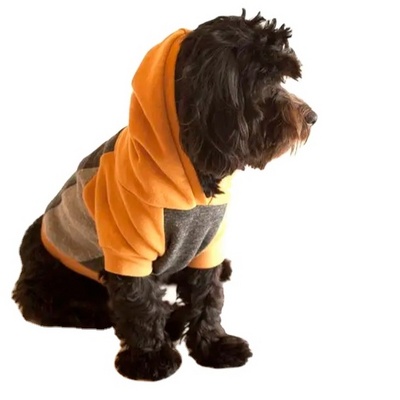 Fleece Vest Hoodie Dog Sweater  Black Medium Warm Pullover Dog Hoodie with two pockets  Dog Hoodie Clothes