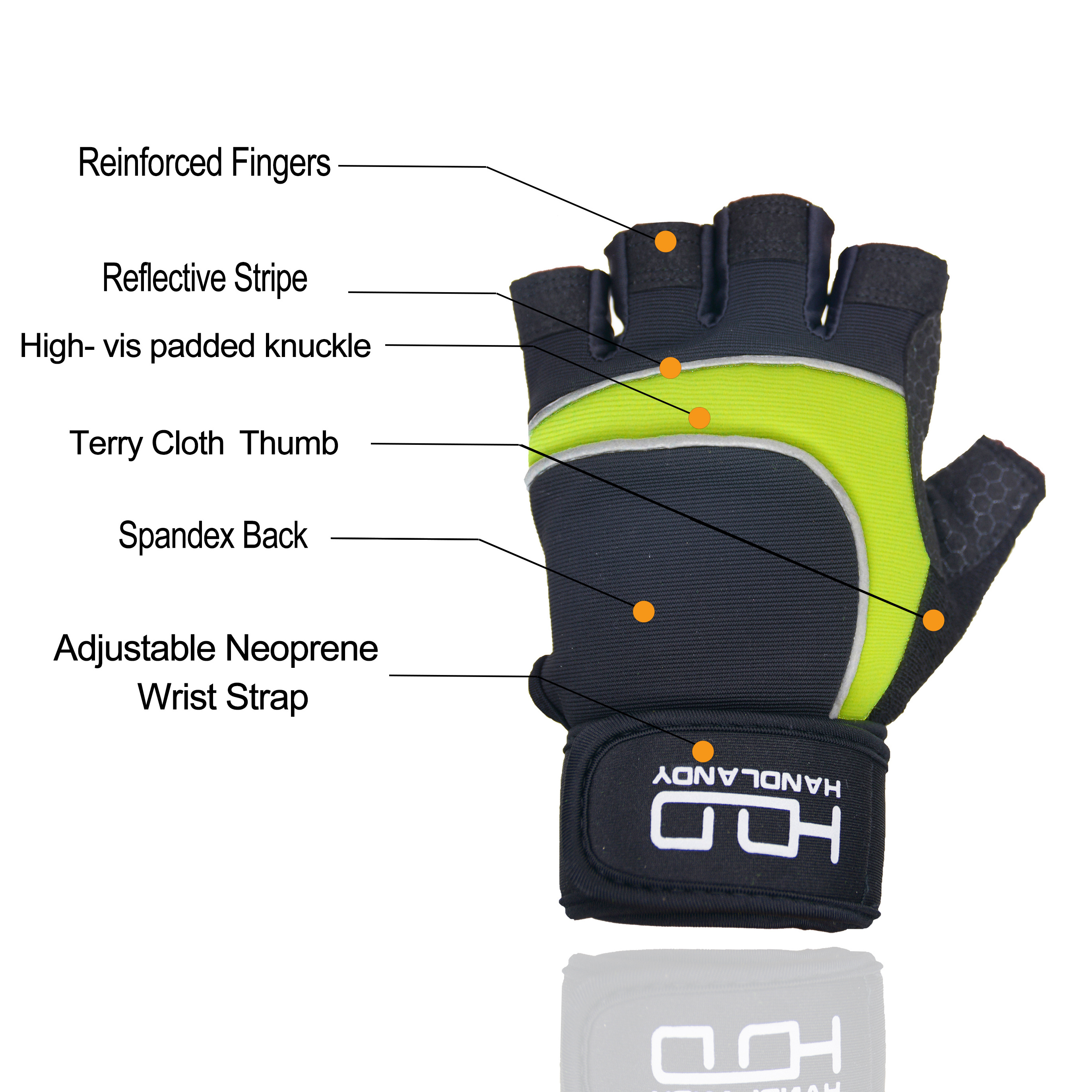 PRI Super Thin Wrist Support Cowhide Custom Fitness Gym Weights Training Leather  Anti Slip Half Finger Cycling Gloves