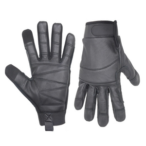 PRI black men women mechanic tactical work gloves foam cut level 5 goatskin leather work winter warm screen touch gloves