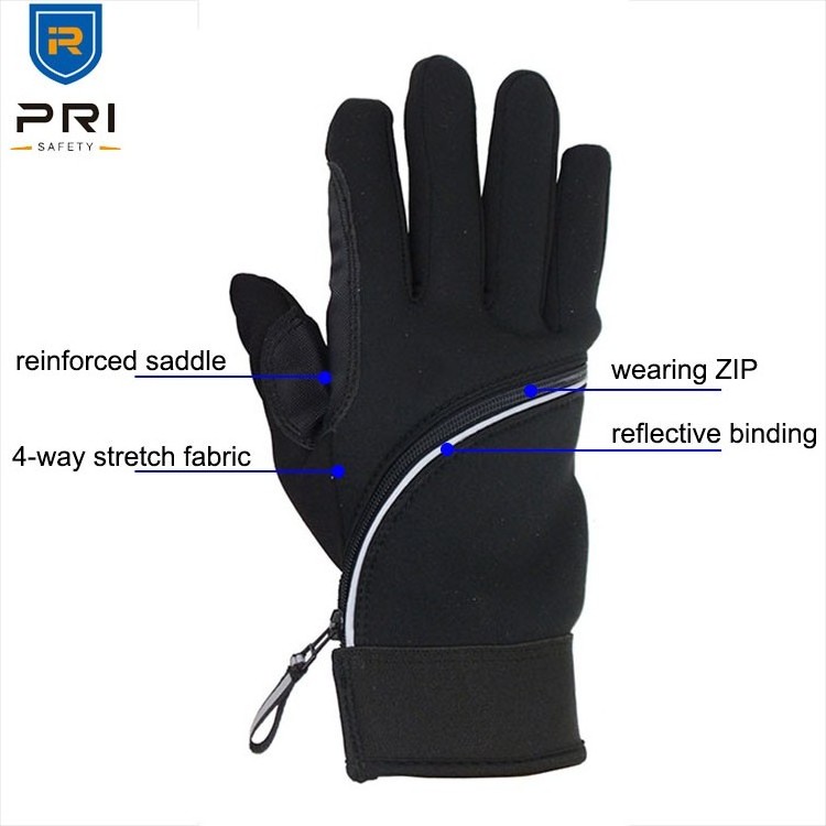 PRI Perfect Protective Wheelchair Winter Gloves Customized ZIP BACK Easy Pushing Non Slip Great Grip Wheelchair Gloves