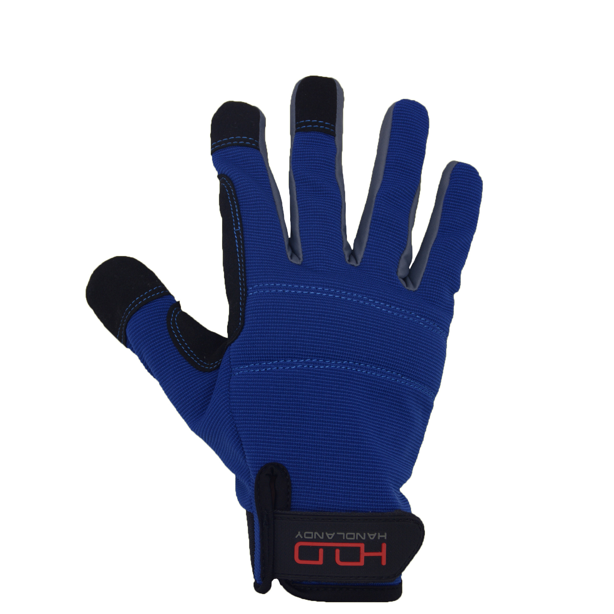 PRISAFETY customized comfortable high ways lining bodyguard blue car heavy cut puncture resistant mechanical work glove