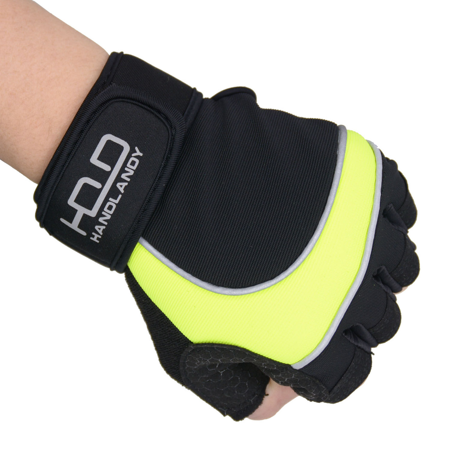 PRI Super Thin Wrist Support Cowhide Custom Fitness Gym Weights Training Leather  Anti Slip Half Finger Cycling Gloves