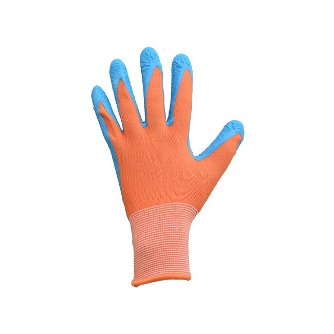 PRISAFETY Breathable Dexterity Foam Rubber Coated Safety Kids Work Gloves Thorn Proof Kids Gardening Gloves For Age 3-13