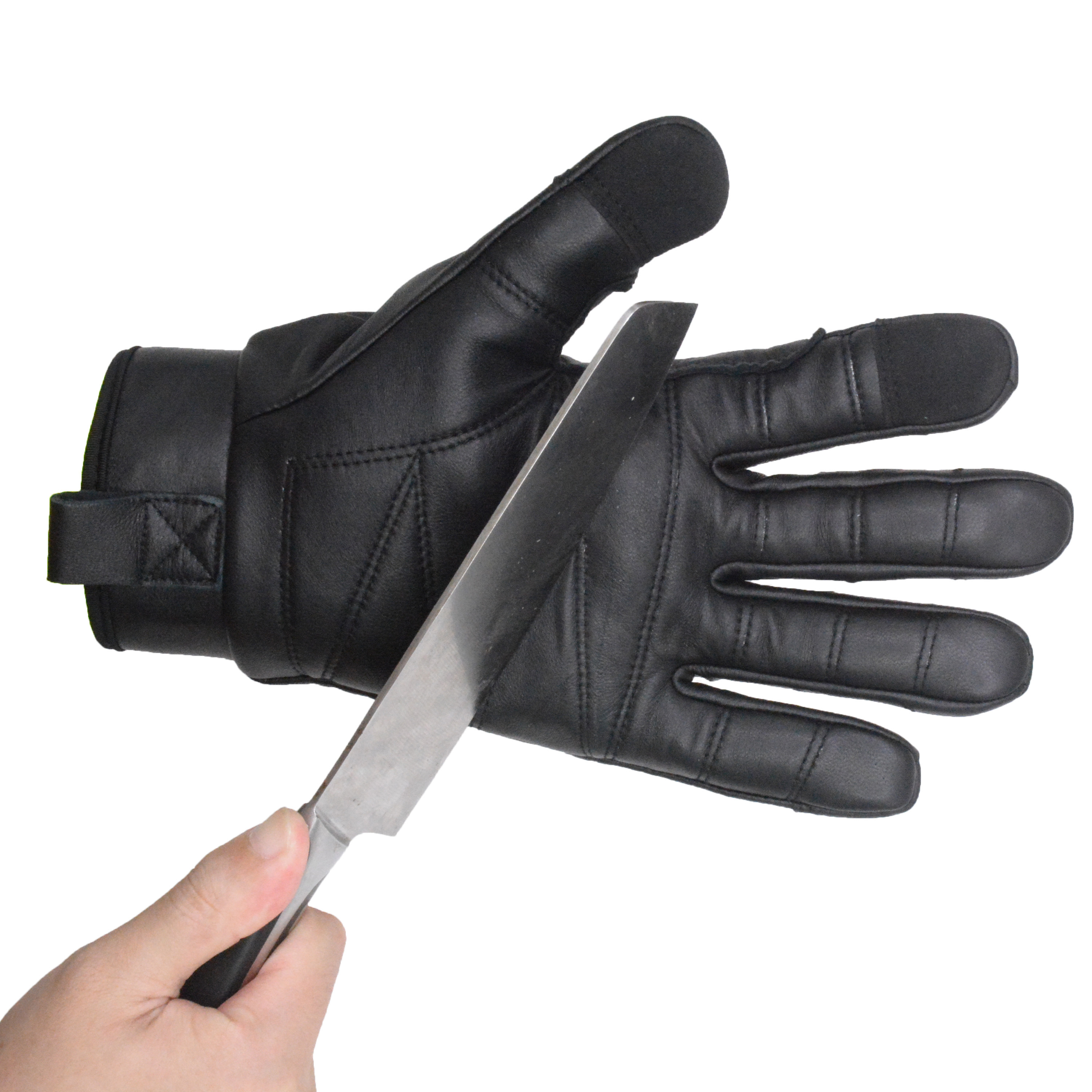 PRI black men women mechanic tactical work gloves foam cut level 5 goatskin leather work winter warm screen touch gloves