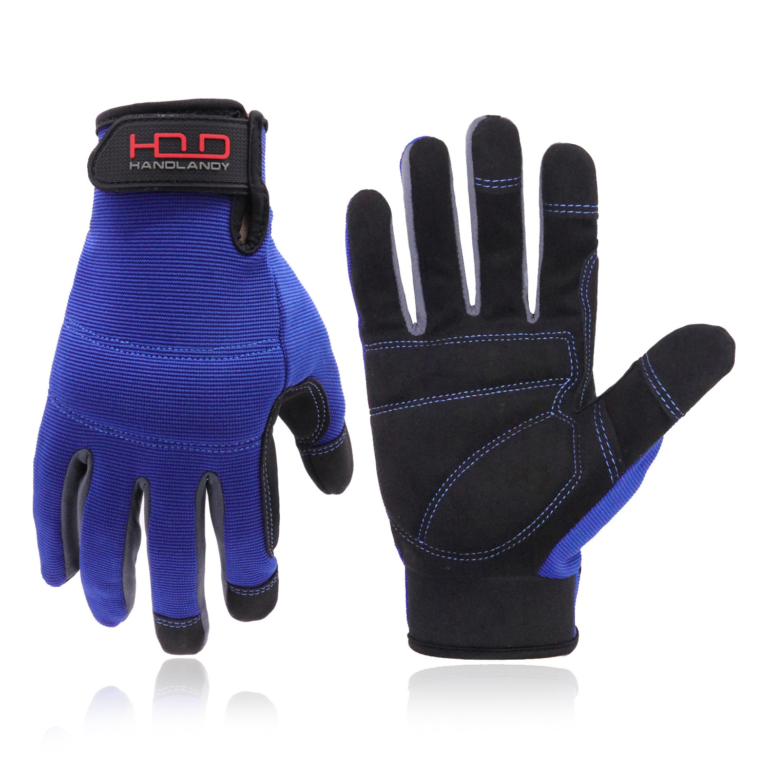 PRISAFETY customized comfortable high ways lining bodyguard blue car heavy cut puncture resistant mechanical work glove