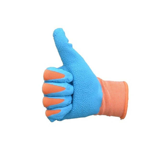 PRISAFETY Breathable Dexterity Foam Rubber Coated Safety Kids Work Gloves Thorn Proof Kids Gardening Gloves For Age 3-13