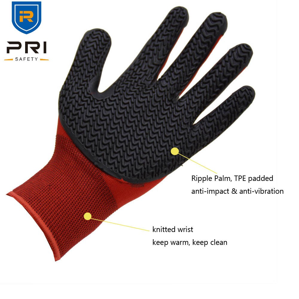 Thick Palm Anti Abrasion Great Grip Rigger Heavy Duty Nitrile smooth TPE Assembly Excellent Vibration-Resistant working Gloves