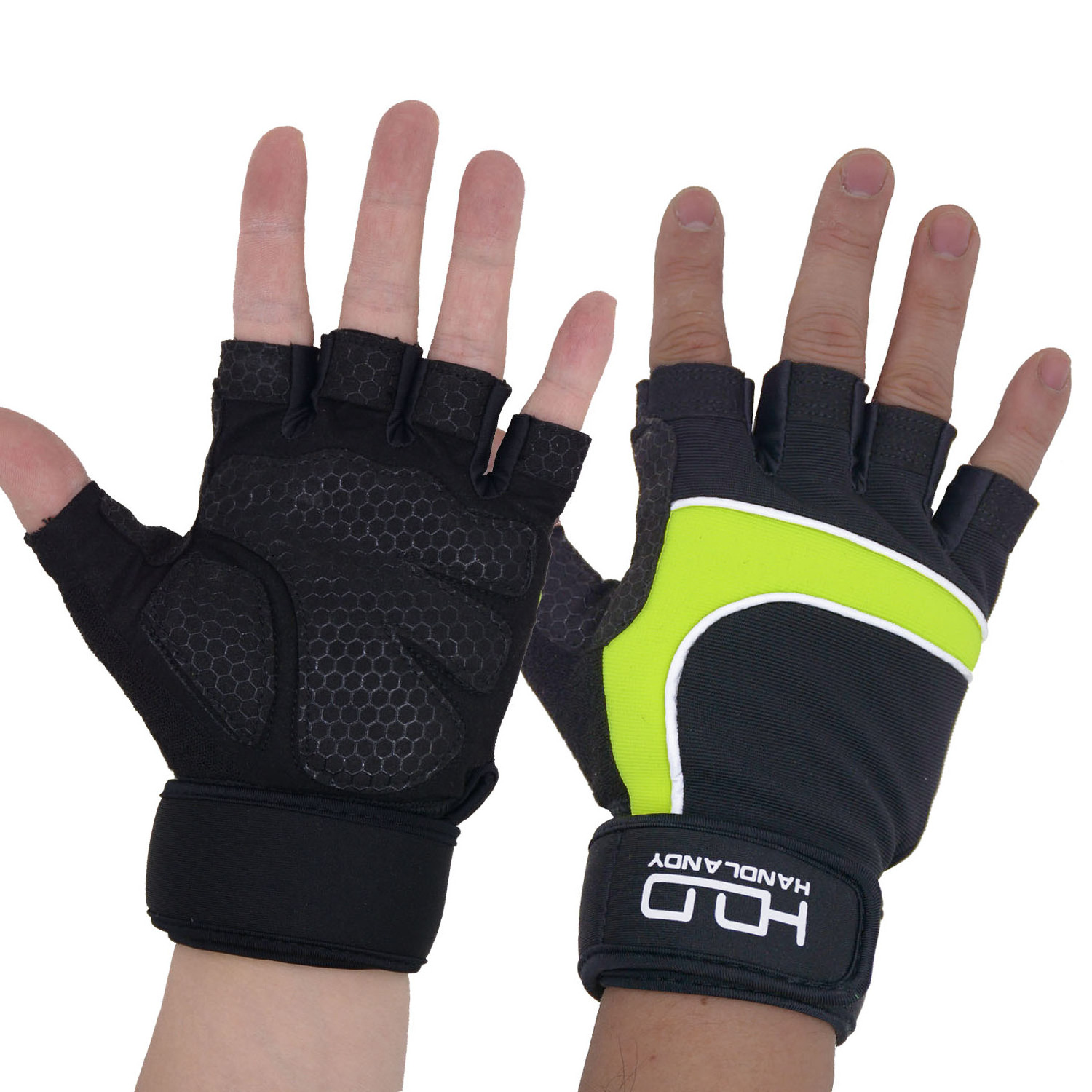 PRI Super Thin Wrist Support Cowhide Custom Fitness Gym Weights Training Leather  Anti Slip Half Finger Cycling Gloves