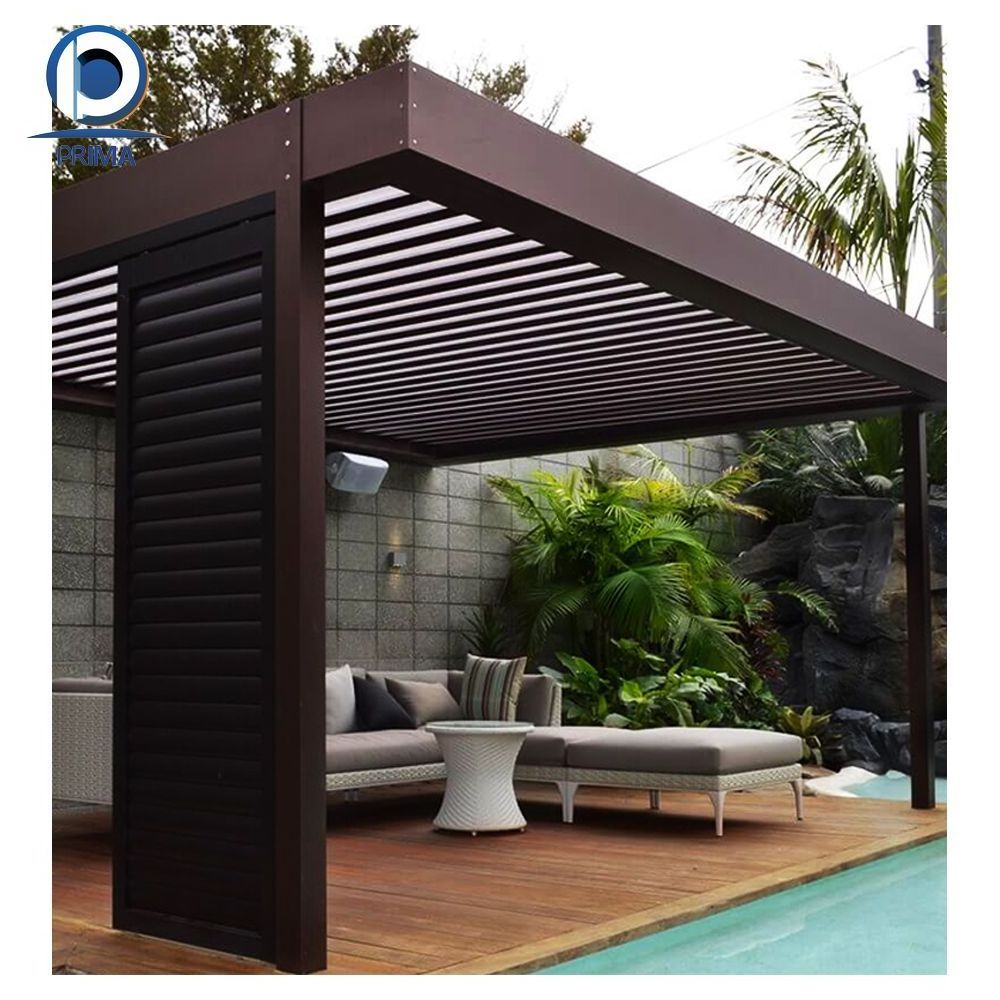 Prima Aluminum Patio Gazebo Solar Panel Gazebo Polycarbonate Gazebo 4X5