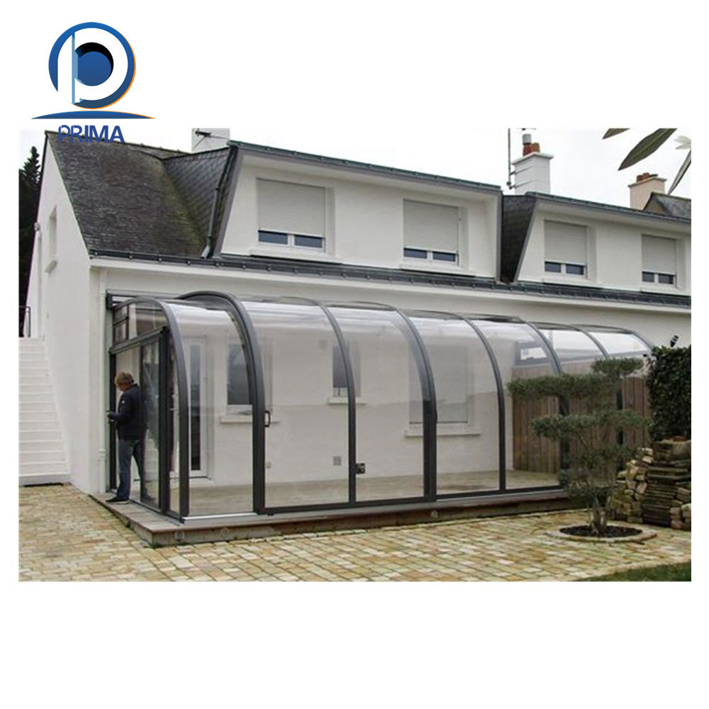 Prima Sunroom Electric Retractable Sunroom Automatic Retractable Skylight Sliding Sunroom