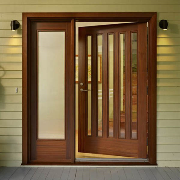 American style smart teak wood door design entrance security steel wood door