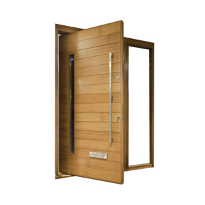 Front door solid wood security pivot revolving door