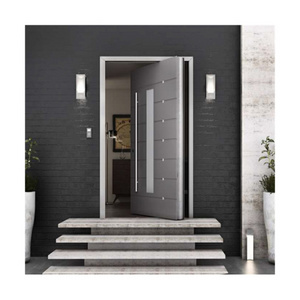 American style smart teak wood door design entrance security steel wood door