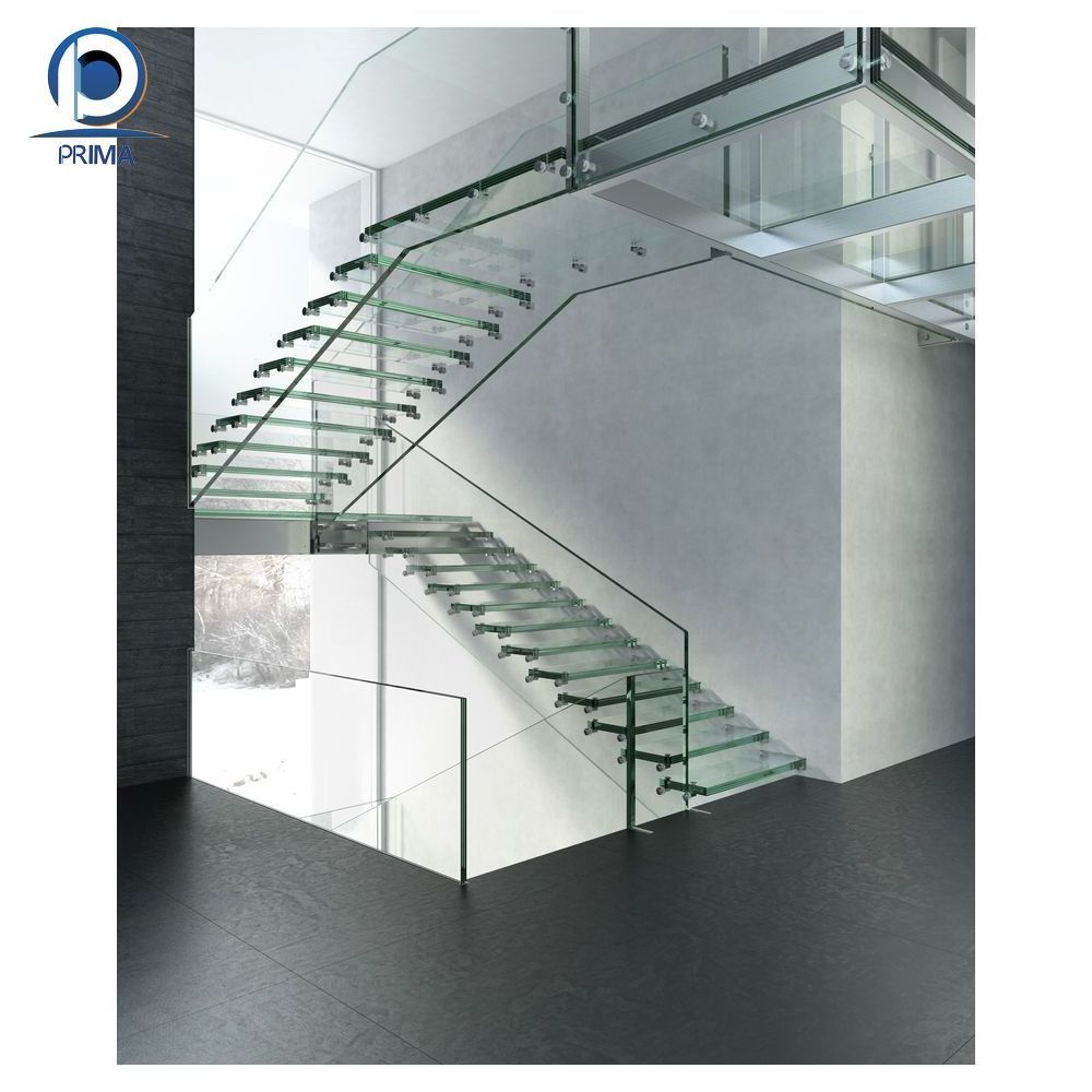 Prima laminated safety glass staircase designs duplex house spiral staircase outdoor staircae