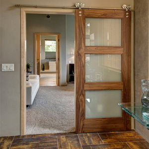 Latest design interior sliding pocket doors solid wood sliding doors